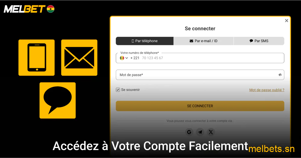 Connexion rapide à votre compte Melbet
