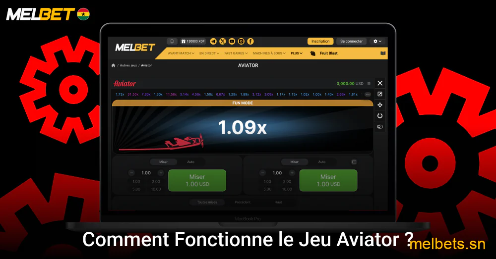 Fonctionnement Aviator Melbet crash game