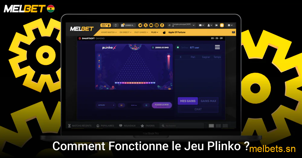 Plinko Melbet Mise, bille, gains multiplicateurs