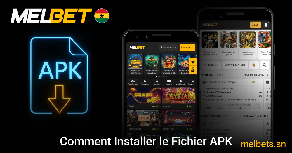 Installation rapide de l'APK Melbet Android