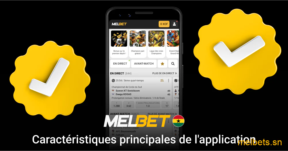 Application Melbet pour paris et casino
