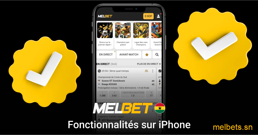Fonctionnalités Melbet iOS