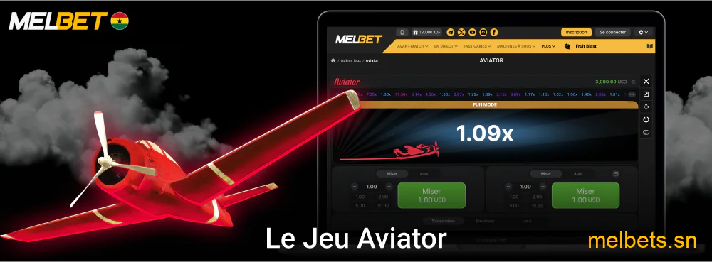 Aviator Melbet jeu crash stratégique