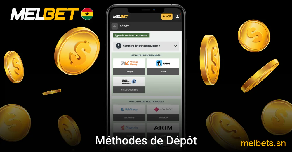 Options de dépôt sécurisées sur Melbet
