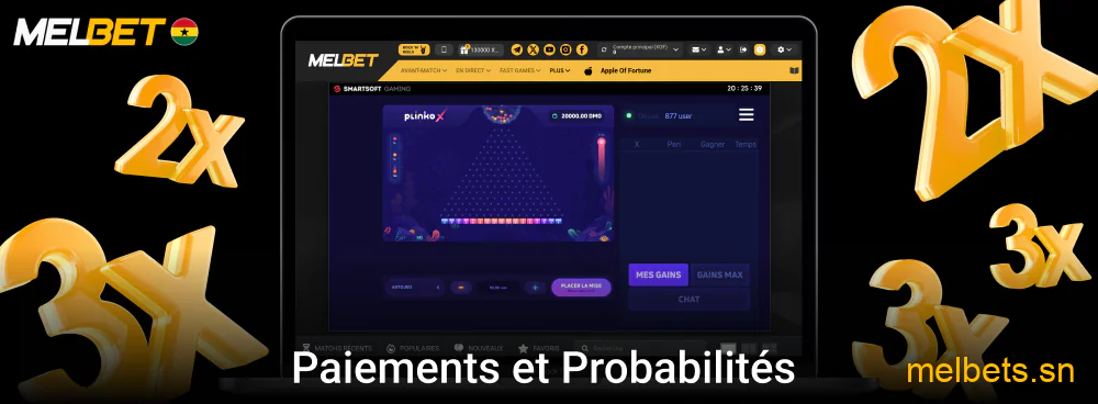 Paiements et Probabilités Plinko Melbet