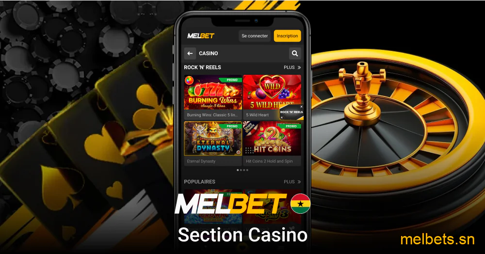 Jeux de casino sur l’appli mobile Melbet